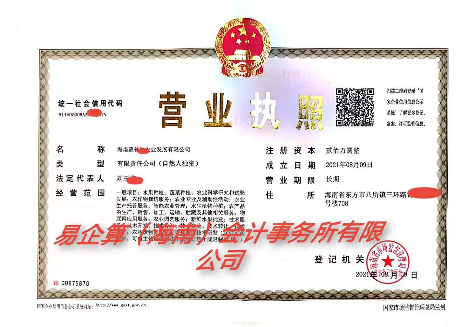 海南企企业投资项目备案)办理