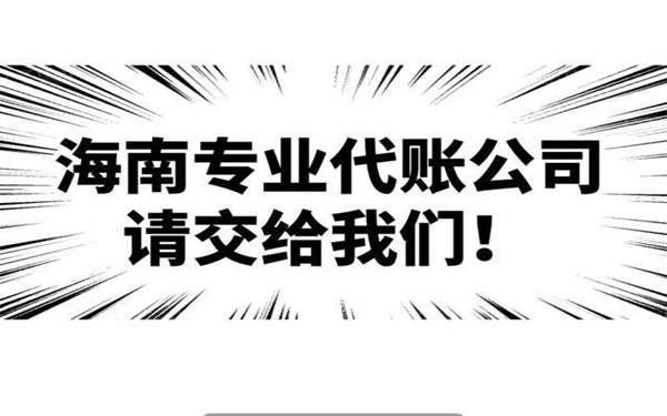 海南企业选择代理记账有什么好处？